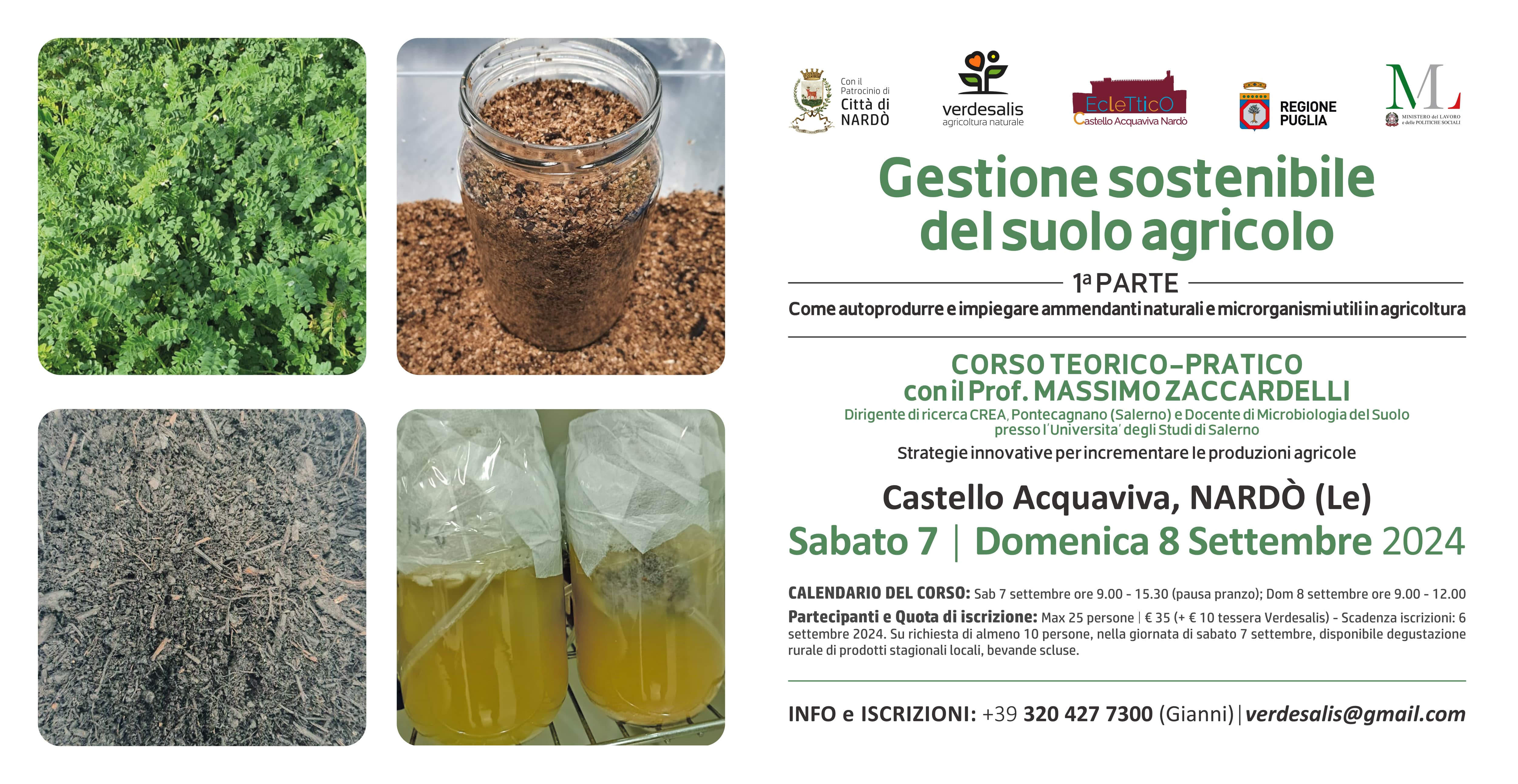 Seminario gestione sostenibile del suolo, prof. Zaccardelli - Verdesalis Nardò